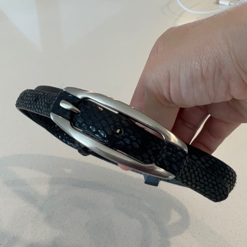 Black snakeskin belt